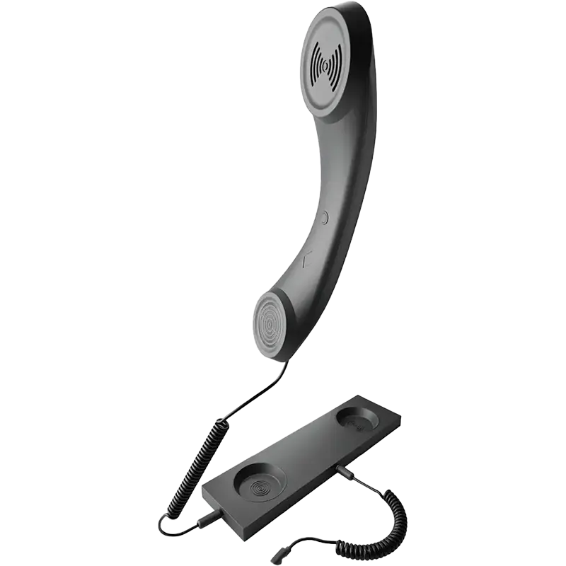 Porodo Classic Retro Type-c  Phone Handset with Noise Cancelling with stand 1 Mascom International.webp